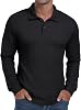 Sailwind Mens Casual Polo Shirts Twisted Button Long Sleeve Tees Collared Golf Shirt