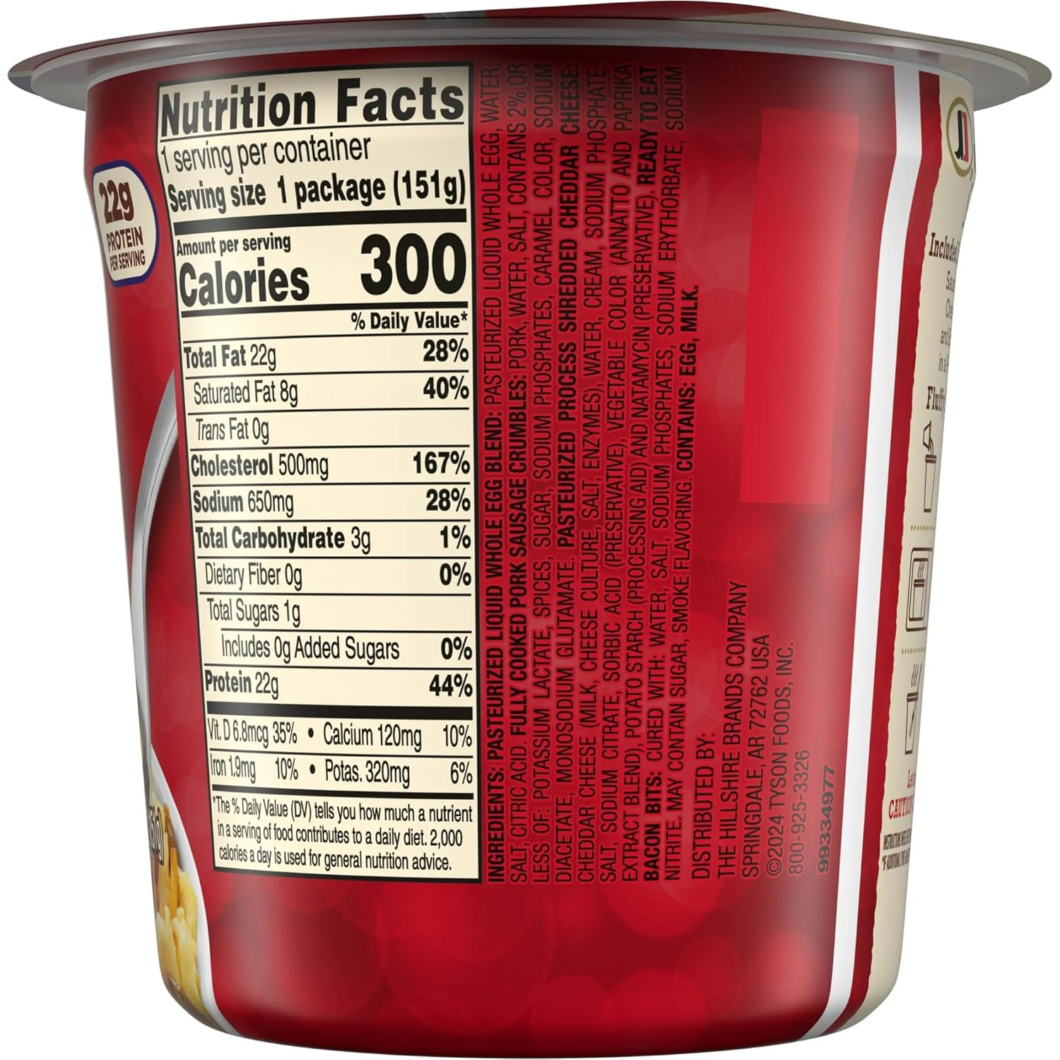 Salutem Vita – Simple Scrambles Meat Lovers Quick Breakfast Cup, Protein-Packed Microwaveable Breakfast, Ready in Minutes, Convenient On-the-Go Meal Solution, Gift Set: 0,3 lbs – Pack of 10