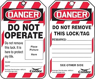 Tag, 5-3/4 in.H, 3/8 in. Hole Size, PK10