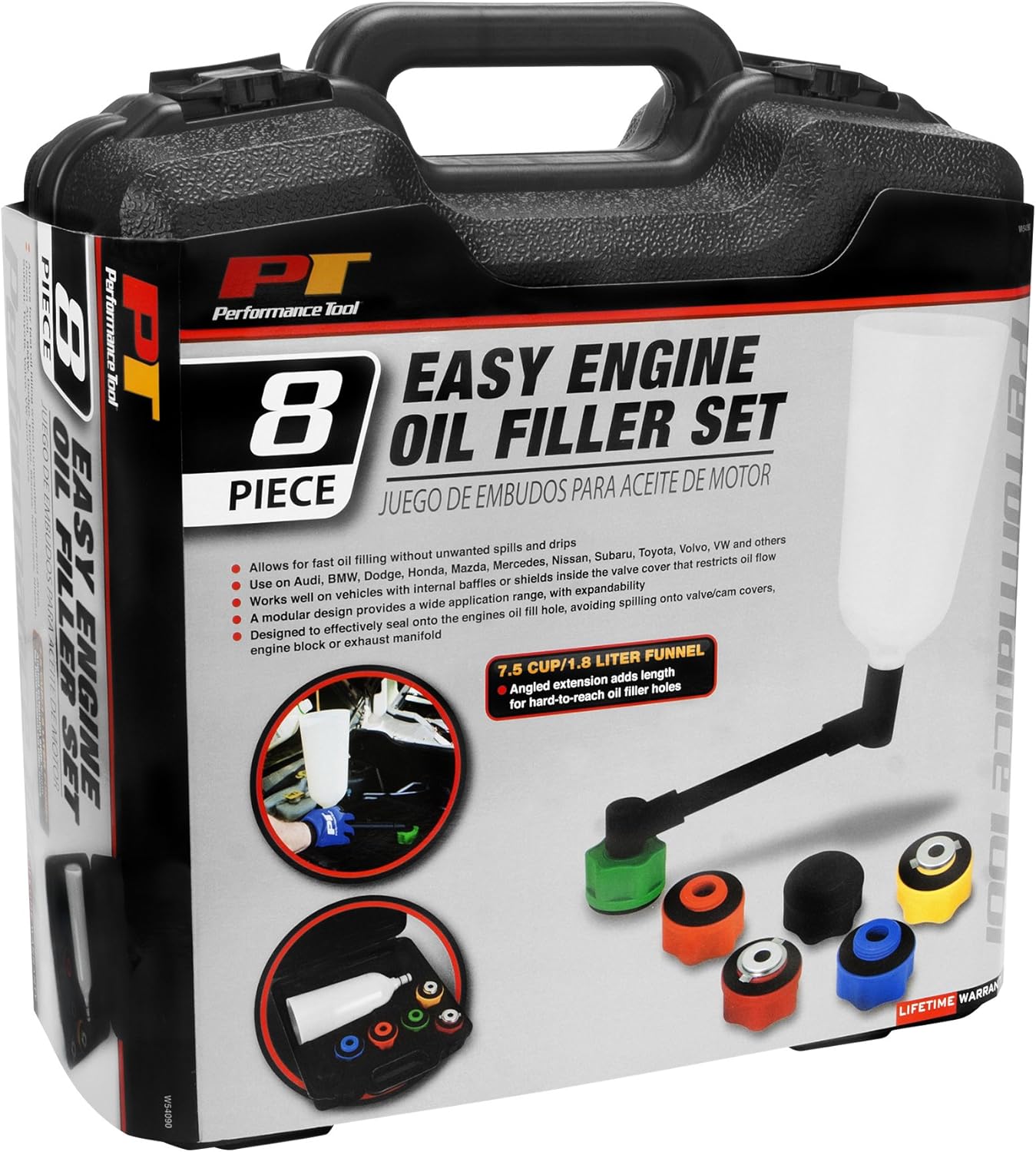 Creative Product Performance Tool W54090 8Pc Engine Oil Filler Set, 1 Pack