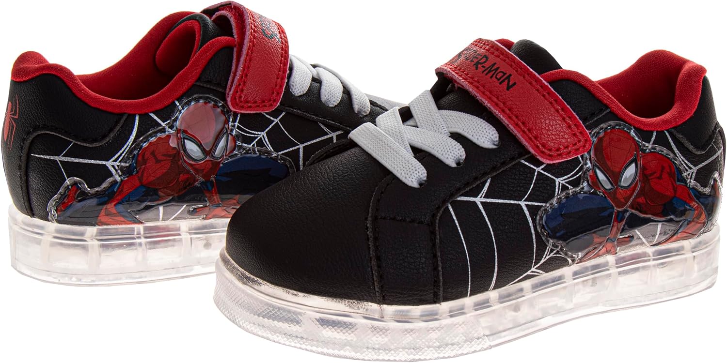 Disney Spiderman Cars Lightning McQueen Sneakers Kids Tennis Shoes Athletic Footwear Running Walking Boys Sneakers for Toddler to Little Kid -Sizes 6-10 Toddler 11-12 Little Kid - Image 4