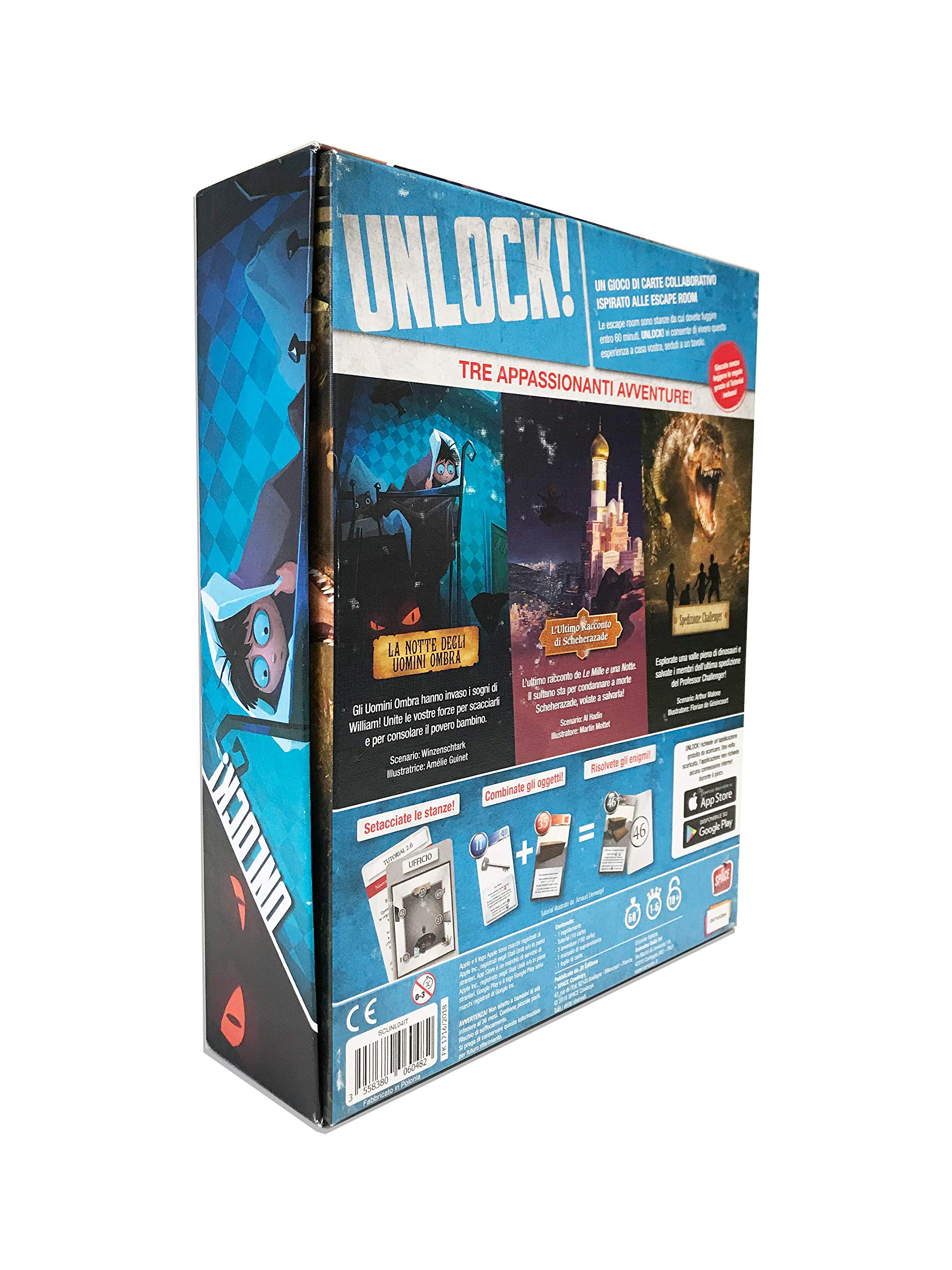 Asmodee - Unlock! : Exotic Adventures - Jeu de société avec Application, Escape Room, 1 à 6 Joueurs, 10 Ans et Plus, édition en Italien