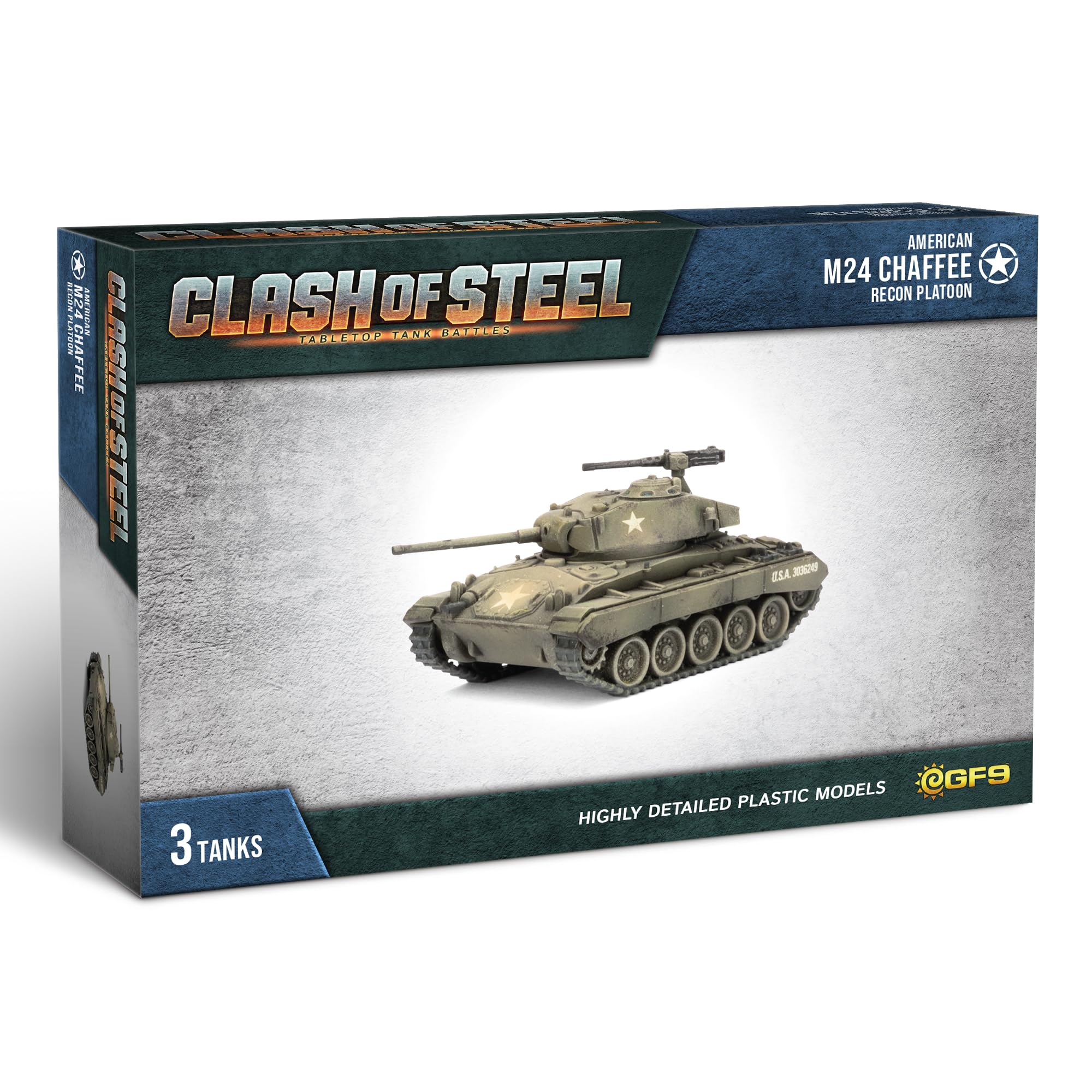 Gale Force Nine - Clash of Steel - M24 Chaffee Recon Platoon