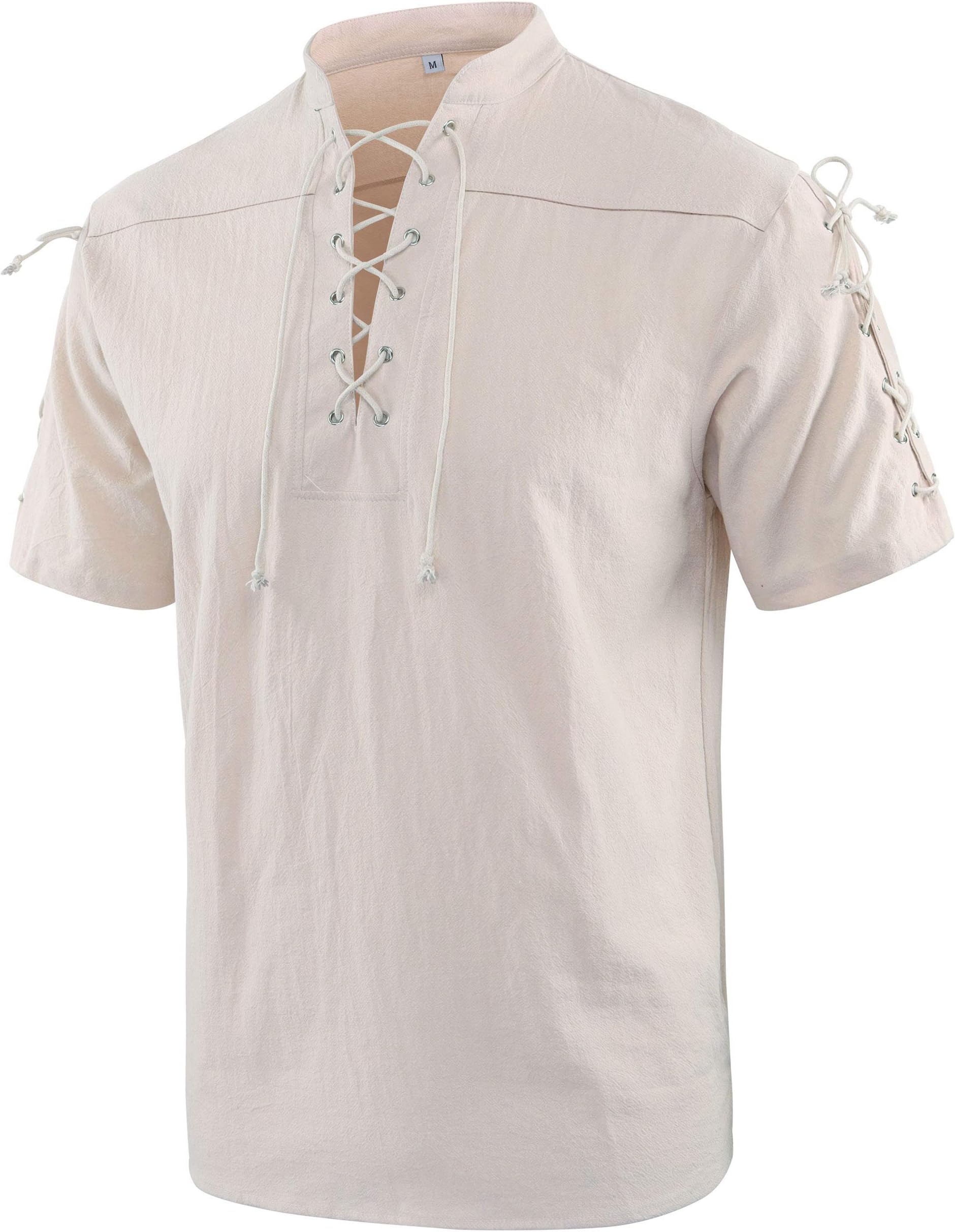 Men's Pirate Shirt Viking Steampunk Retro Renaissance Medieval Gothic Victorian Halloween Costume