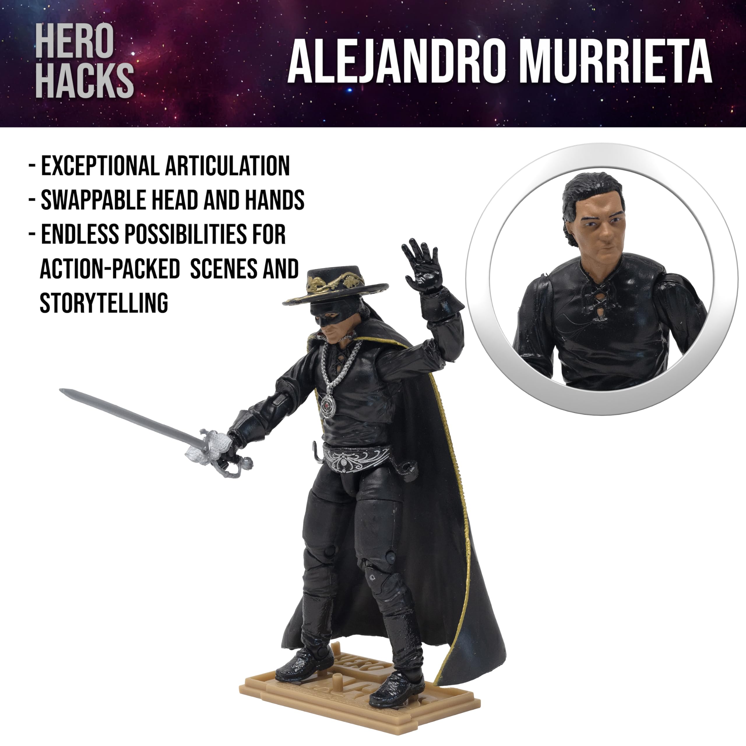 Boss Fight Studio Epic H.A.C.K.S. - Action figure di scheletro dei pirati - Statuetta da collezione altamente articolata con accessori tra cui pugnale, spade, topi domestici, testa alternativa e
