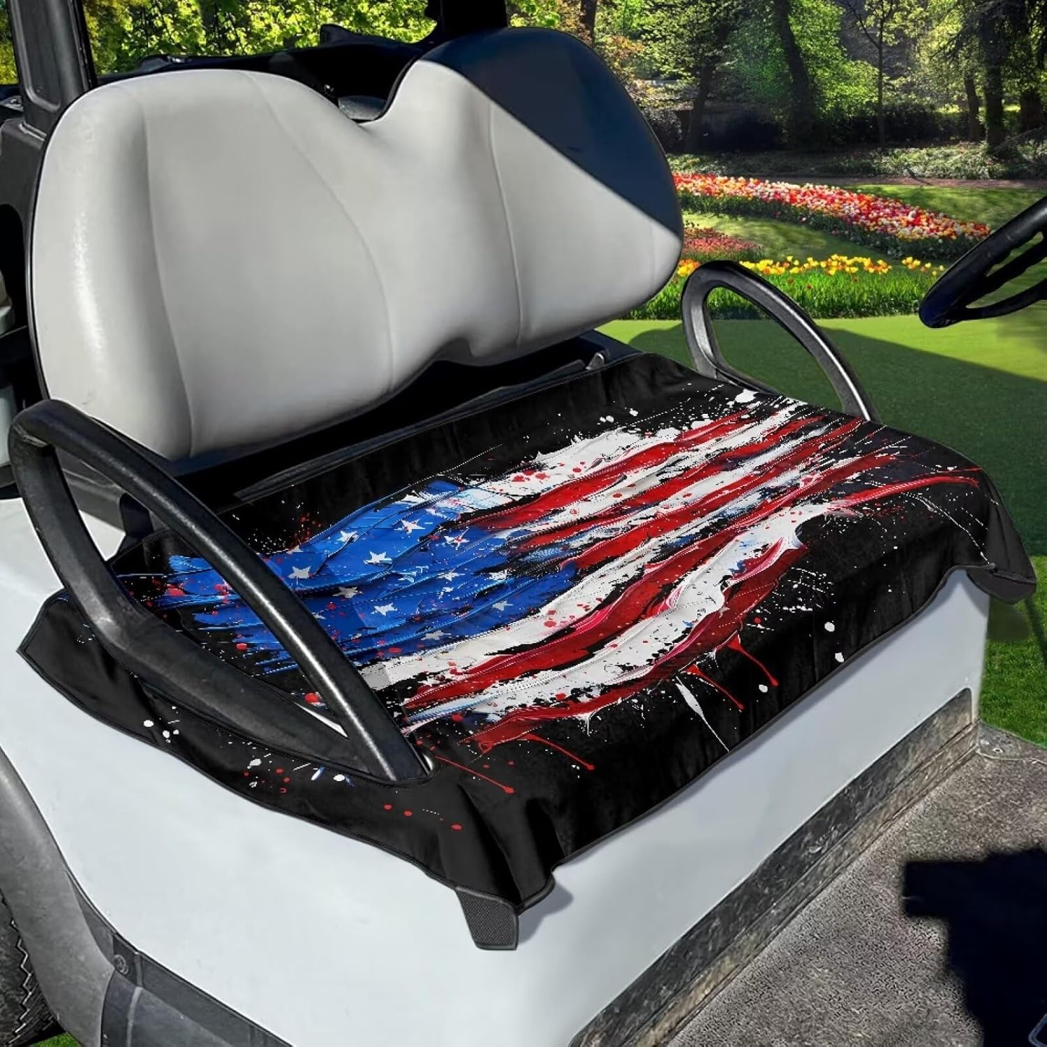 Golf Cart Seat Covers/Seat Towel, Breathable Golf Cart Seat Cushions Golf Blanket Golf Club Car Accessories