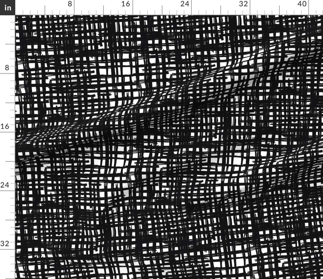 Spoonflower Fabric - Black White Lines Trendy Scandinavian Style Boys Printed on Petal Signature Cotton Fabric Fat Quarter - Sewing Quilting Apparel Crafts Decor