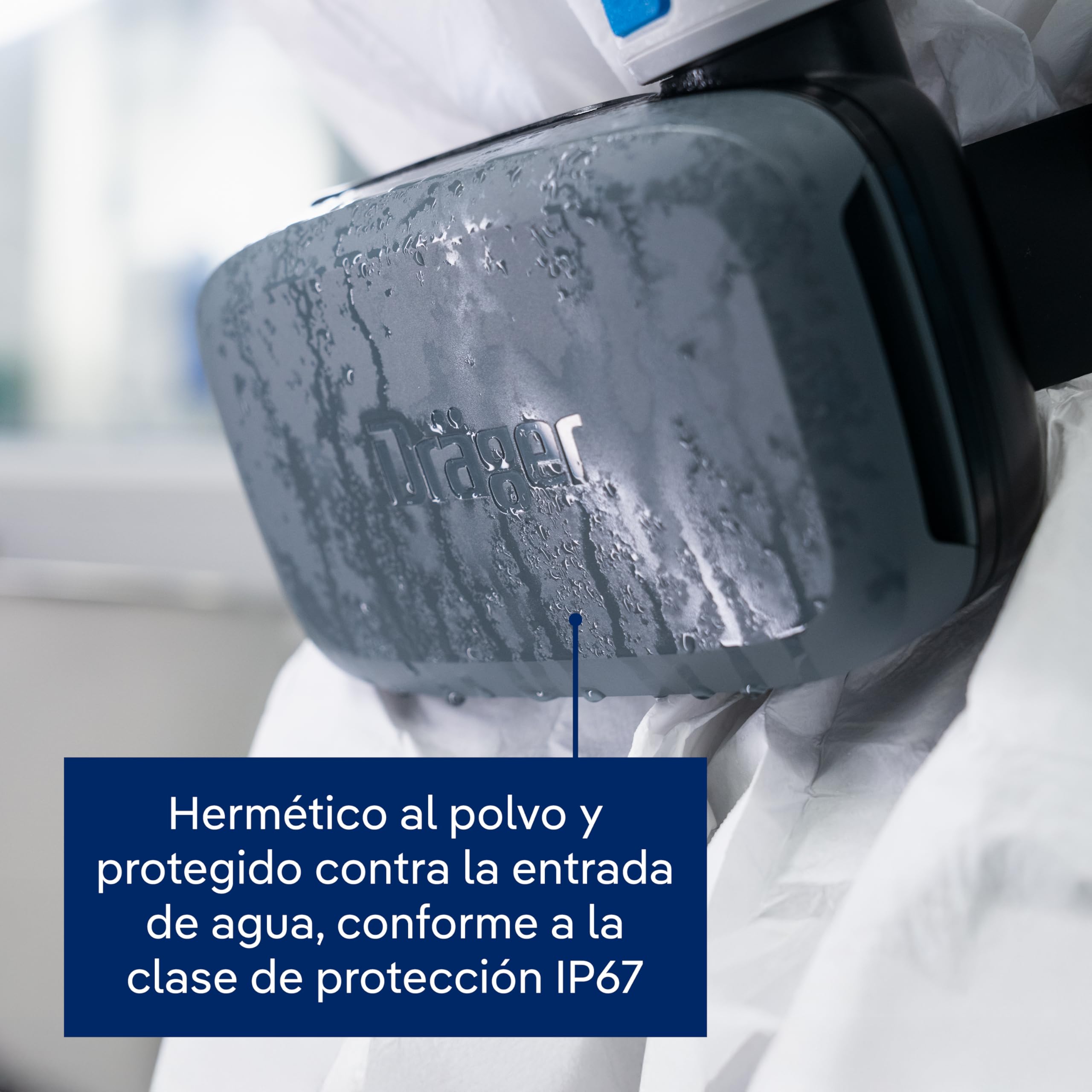 Dräger X-plore 8300 unidad sopladora, set PAPR, set respiratorio con filtro | P3, máscara ventilada polvo