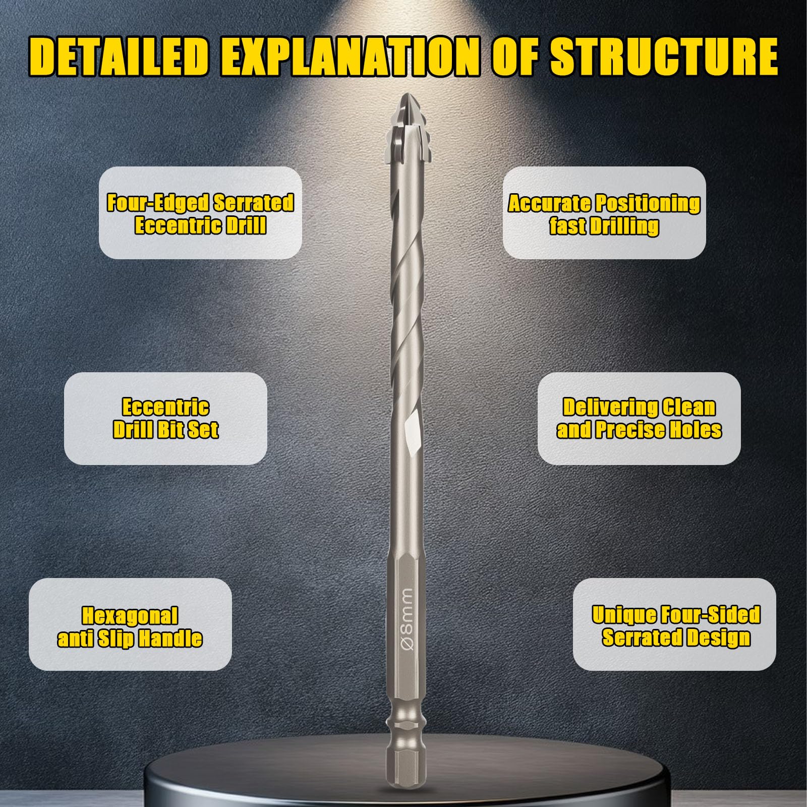 XTDMJ 6 PCS Multi-Material Tile Drill Bits Set - Image 2