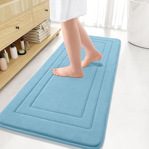 Miniatura 10 de Arotive Tapete de baño de espuma viscoelástica de 30 x 20 pulgadas, ultra suave y absorbente, lavable a máquina, cómodo tapete de baño para suelo