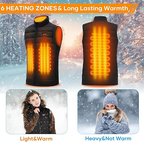 Miniatura 4 de Chaleco calefactable - Chaqueta térmica eléctrica para hombremujer, batería no incluida