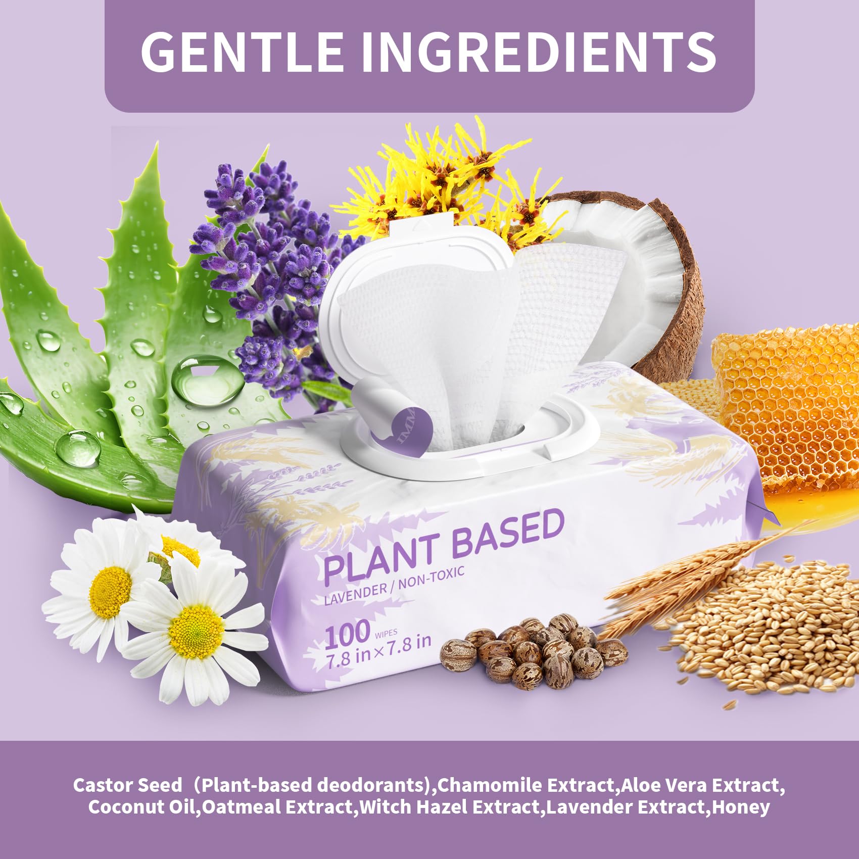 400 PCS Pet Wipes for Paws and Butt Hypoallergenic Pets Cleansing & Deodorizing Anal Gland Hygienic Puppy Wipes for Dogs Face and Body Wipes Cleaning Fur Doggie Wipes Doggy Wipes (Lavender) - image 2