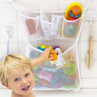 オモチャ収納袋 お風呂 おもちゃ 収納 メッシュバッグ 収納ネット 水切りネット お片付けボックス ぬいぐるみ 壁掛け おしゃれ 速乾 大容量 部屋収納 吸盤付き 便利