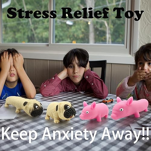 Miniatura 6 de Splash Pig - Juguetes elásticos para adultos y niños (1 unidad), juguetes sensoriales para ansiedad, relleno de arena, bolas de estrés, regalos de