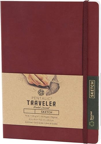 Cuaderno de bocetos Travelers Dot Grid Pentalic Art, libre de ácidos