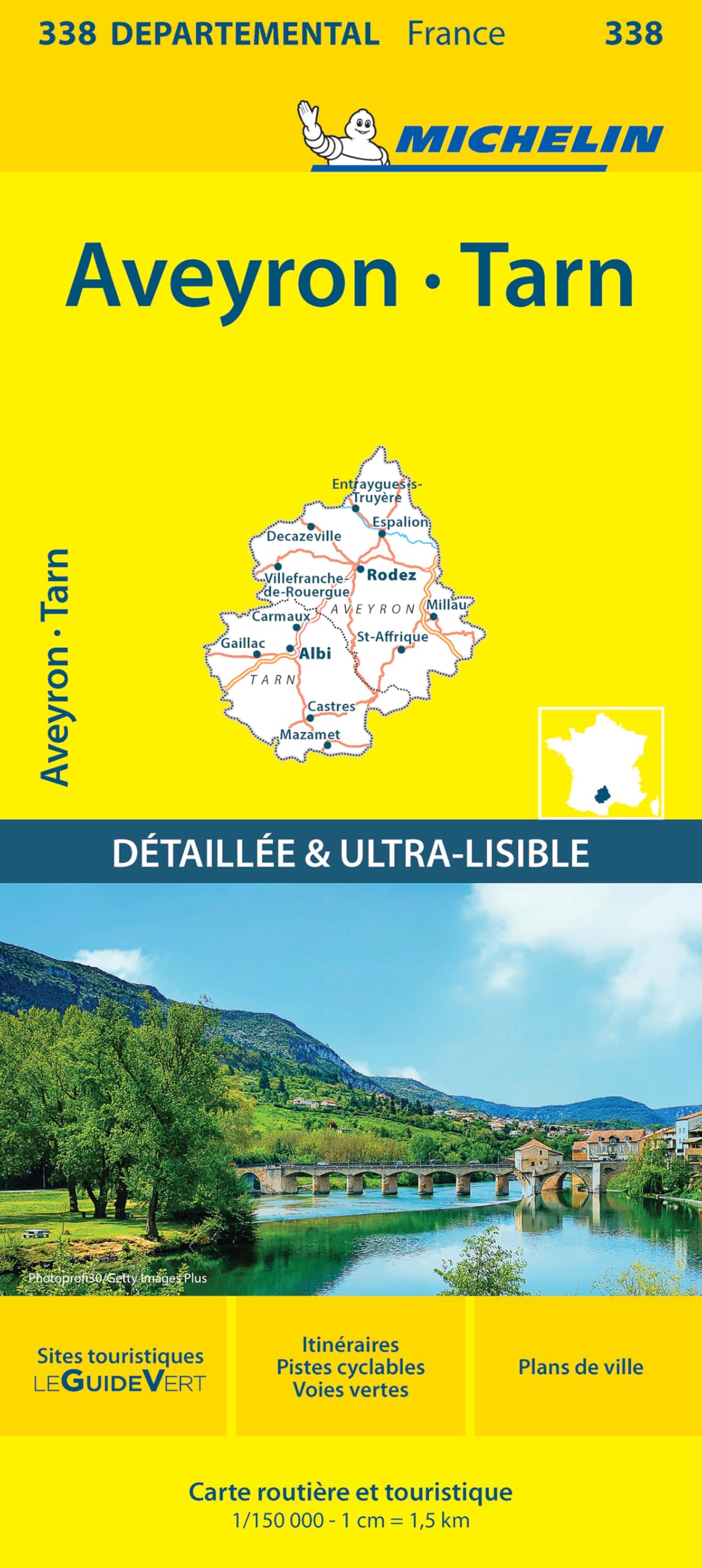 Aveyron, Tarn - Michelin Local Map 338: Map