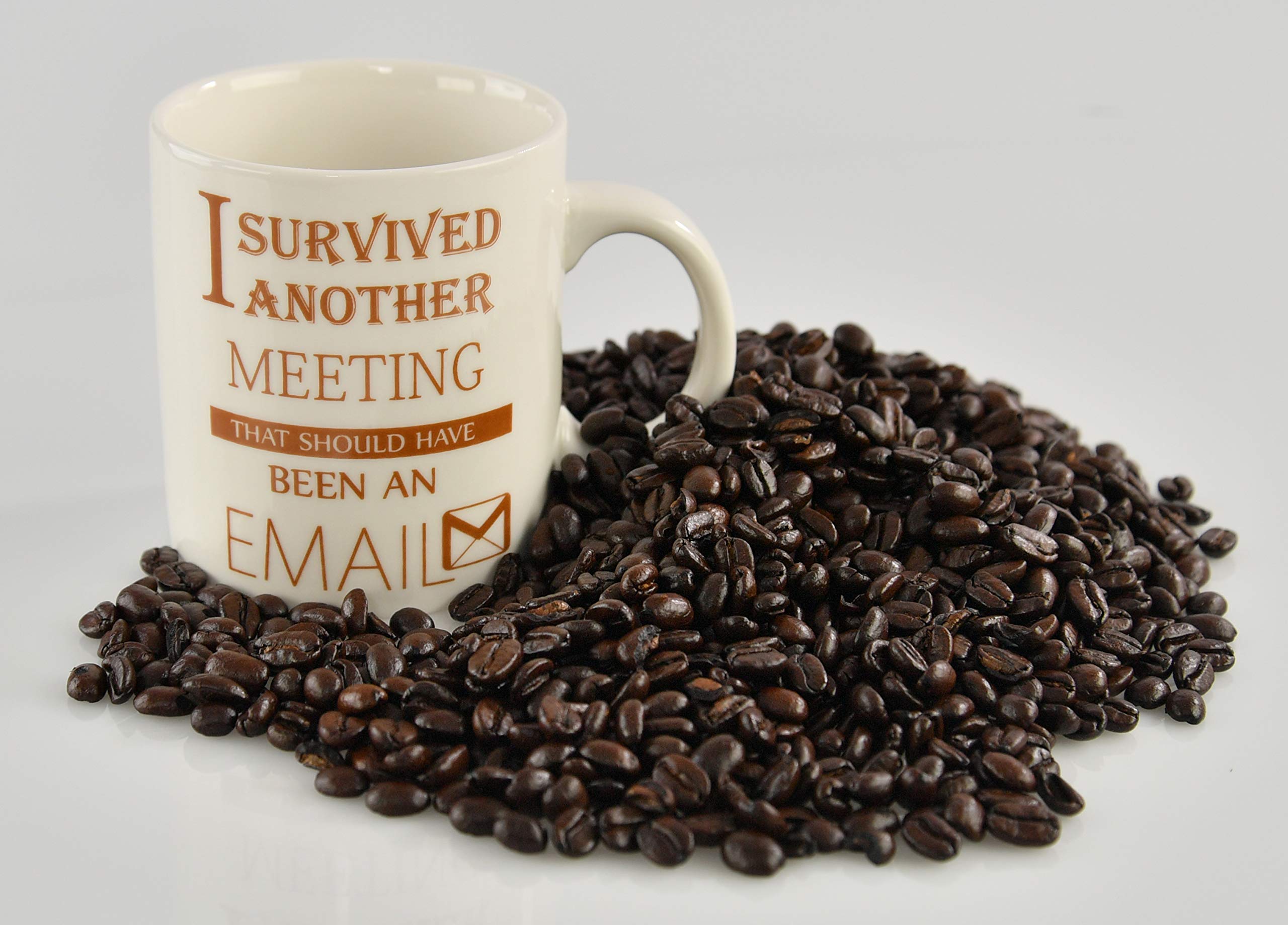 Taza De Café Con Texto En Inglés "I Survived Another Meeting That Should Have Been An Email", Taza De Té Divertida De 325 Ml, Regalo Para Mujeres, Compañeras De Trabajo, Cerámica, Color