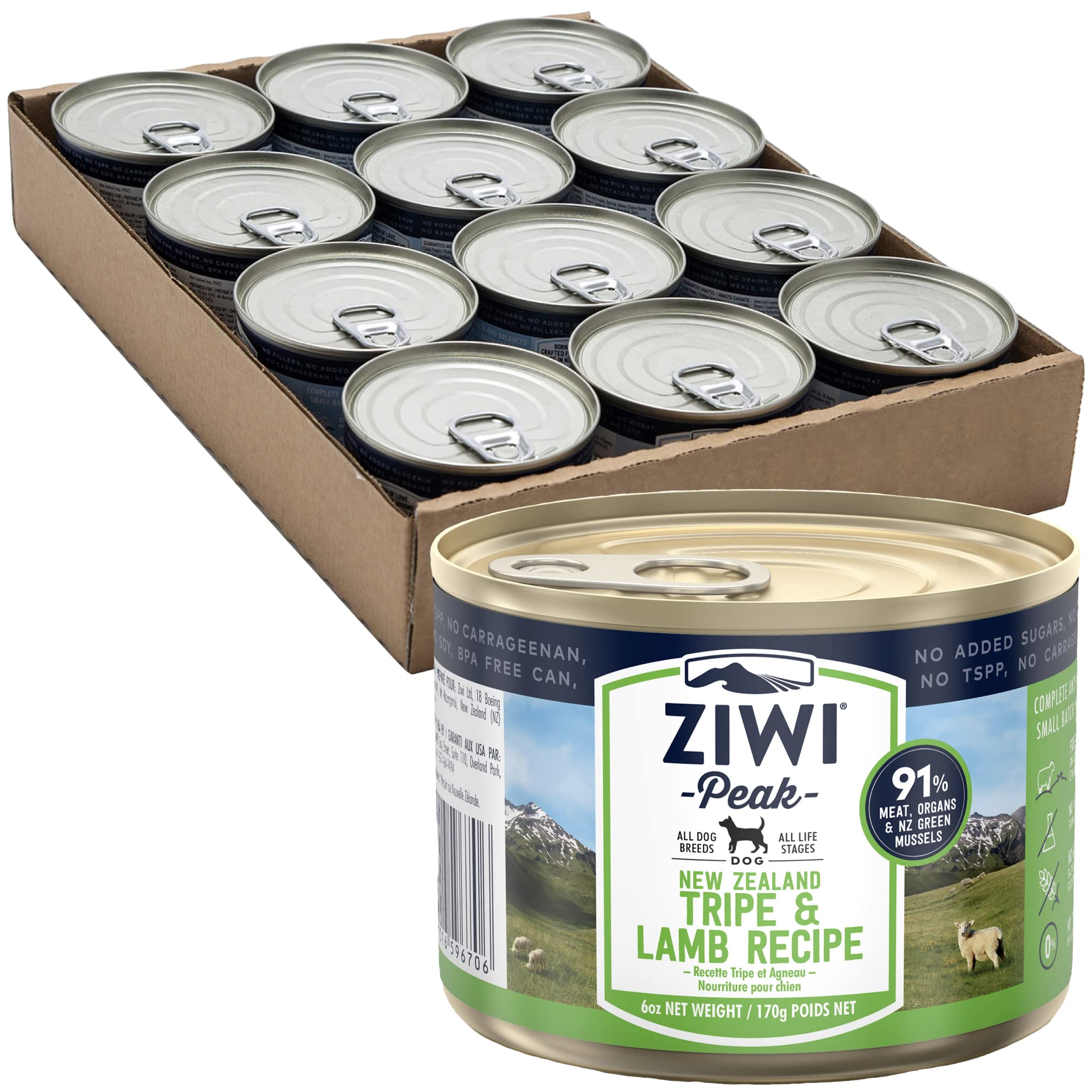 【数量限定】ZIWI ピーク ドッグ缶 トライプ＆ラム 170g×12缶 Amazon.co.jp: ZIWI ピーク ドッグ缶 トライプ＆ラム 170g×12缶