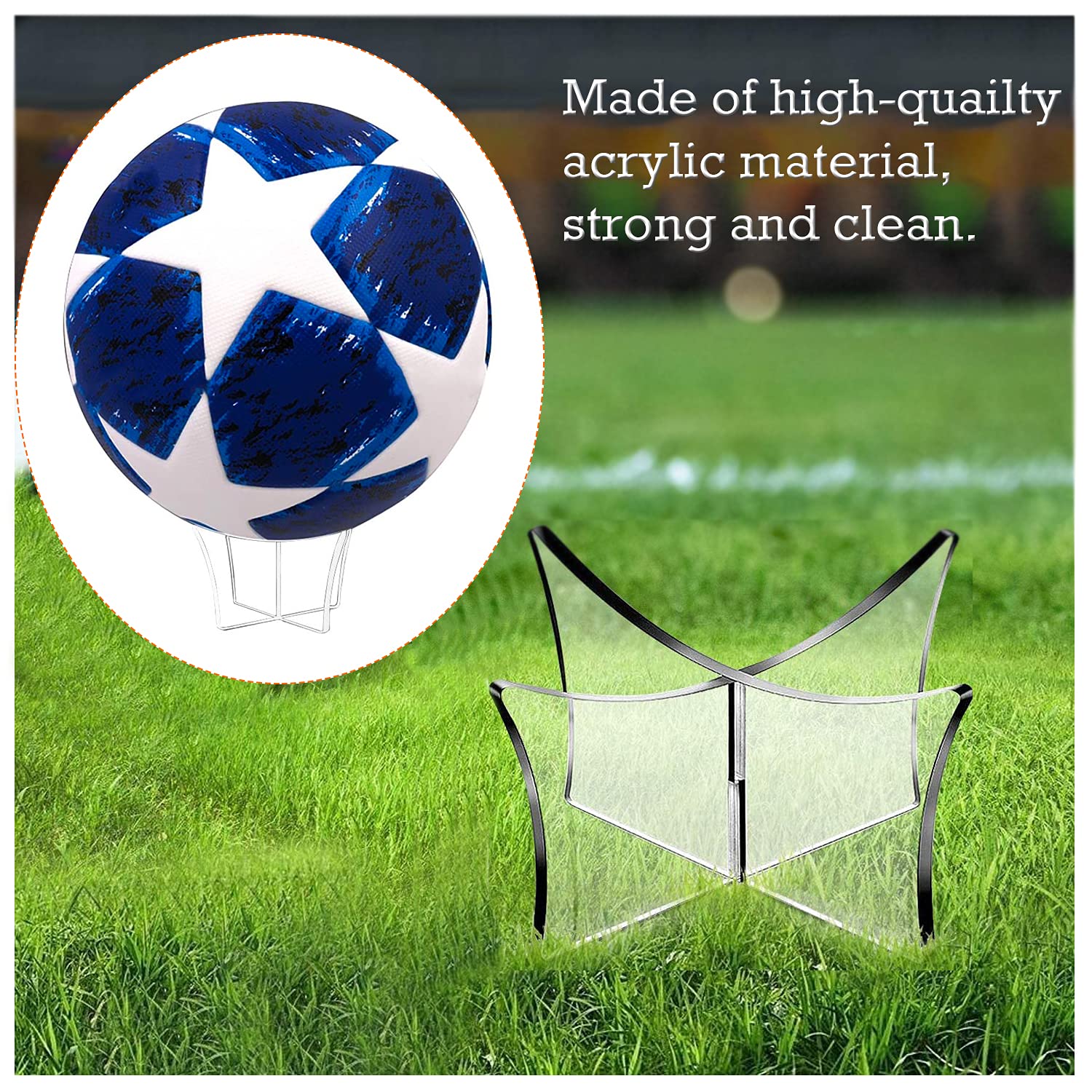 2 Supporti Per Palloni Acrilici Trasparenti - Espositori Per Palloni Da Calcio, Basket E Pallavolo - Foto 7