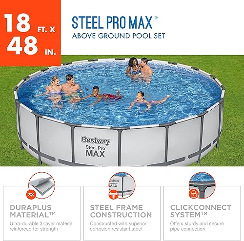 Miniatura 41 de Piscina Bestway Steel Pro sobre suelo, Azul