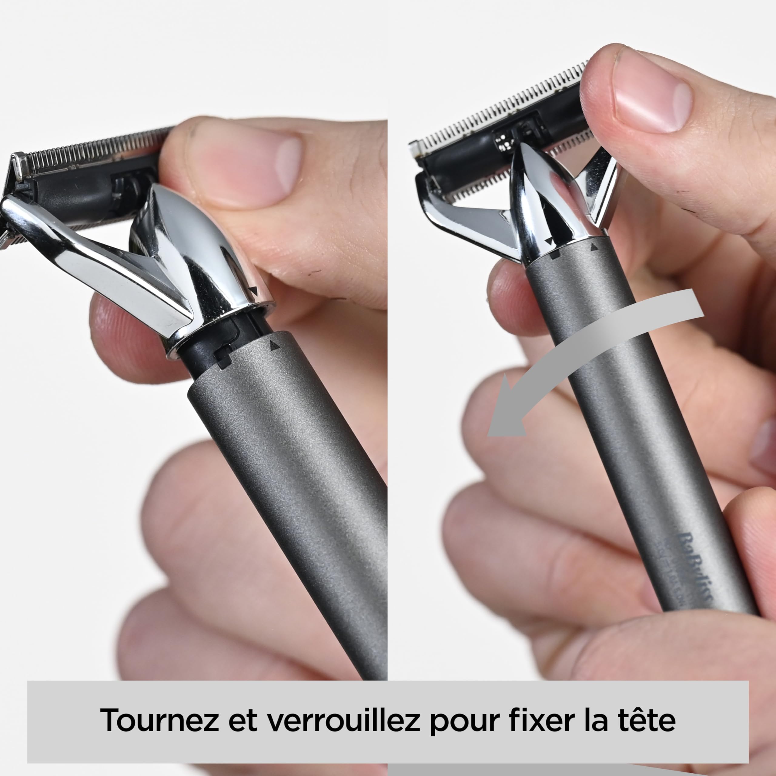 BaByliss Tondeuse barbe et rasoir électrique X-Blade, Lames ultra-aiguisées, Tête flexible à 50°, 4 sabots de 1 à 5mm, Sans fil batterie lithium, 100% Waterproof, OT996E