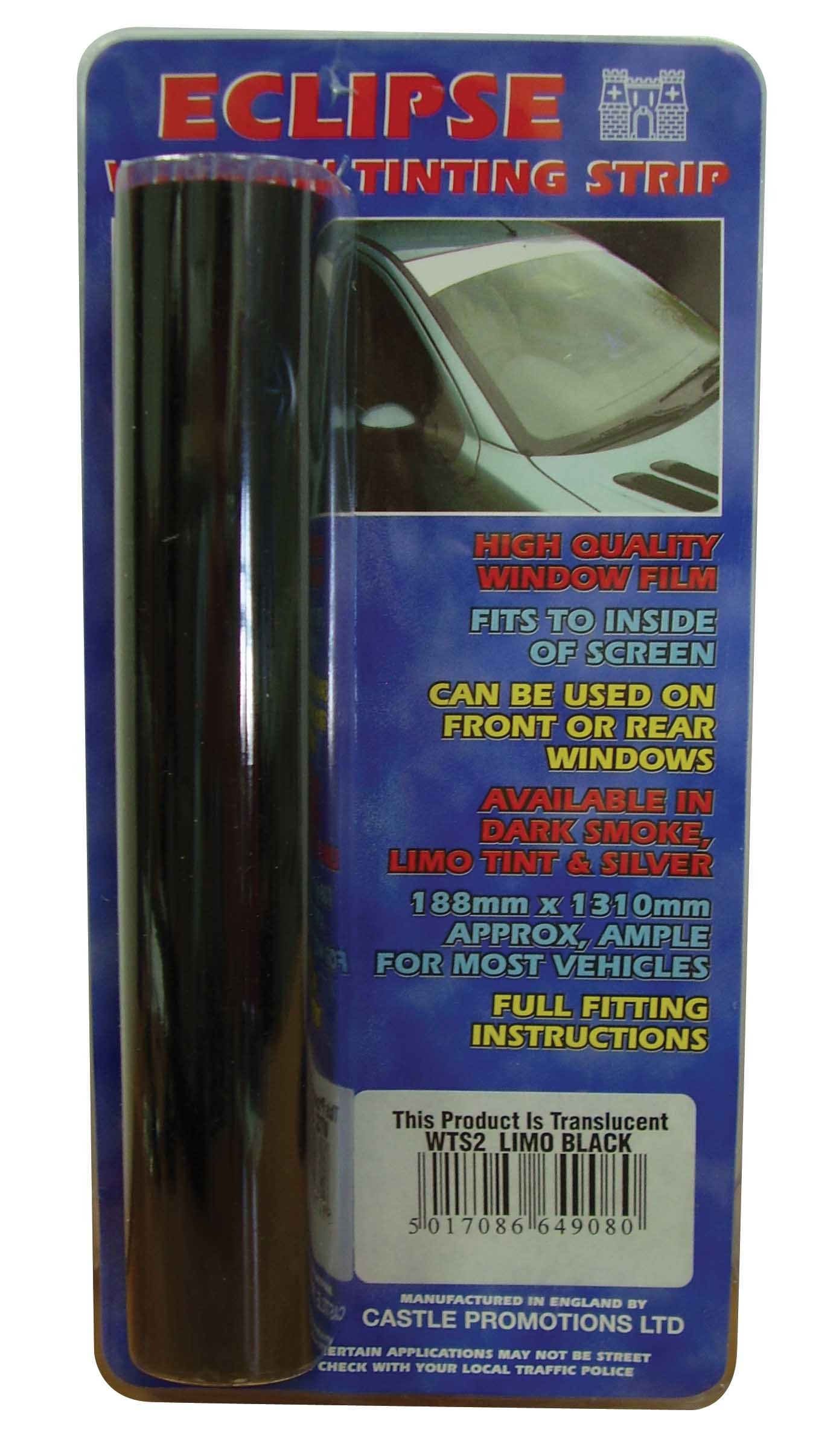 CastlePromotions WTS2 Tinting Strips, Limo Black