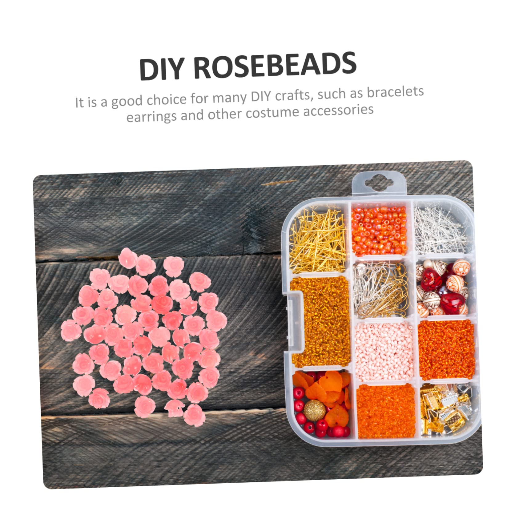 TEHAUX 250piezas Abalorios Sueltos De Concha Rosa Perlas Para Joyería Para Pulseras y