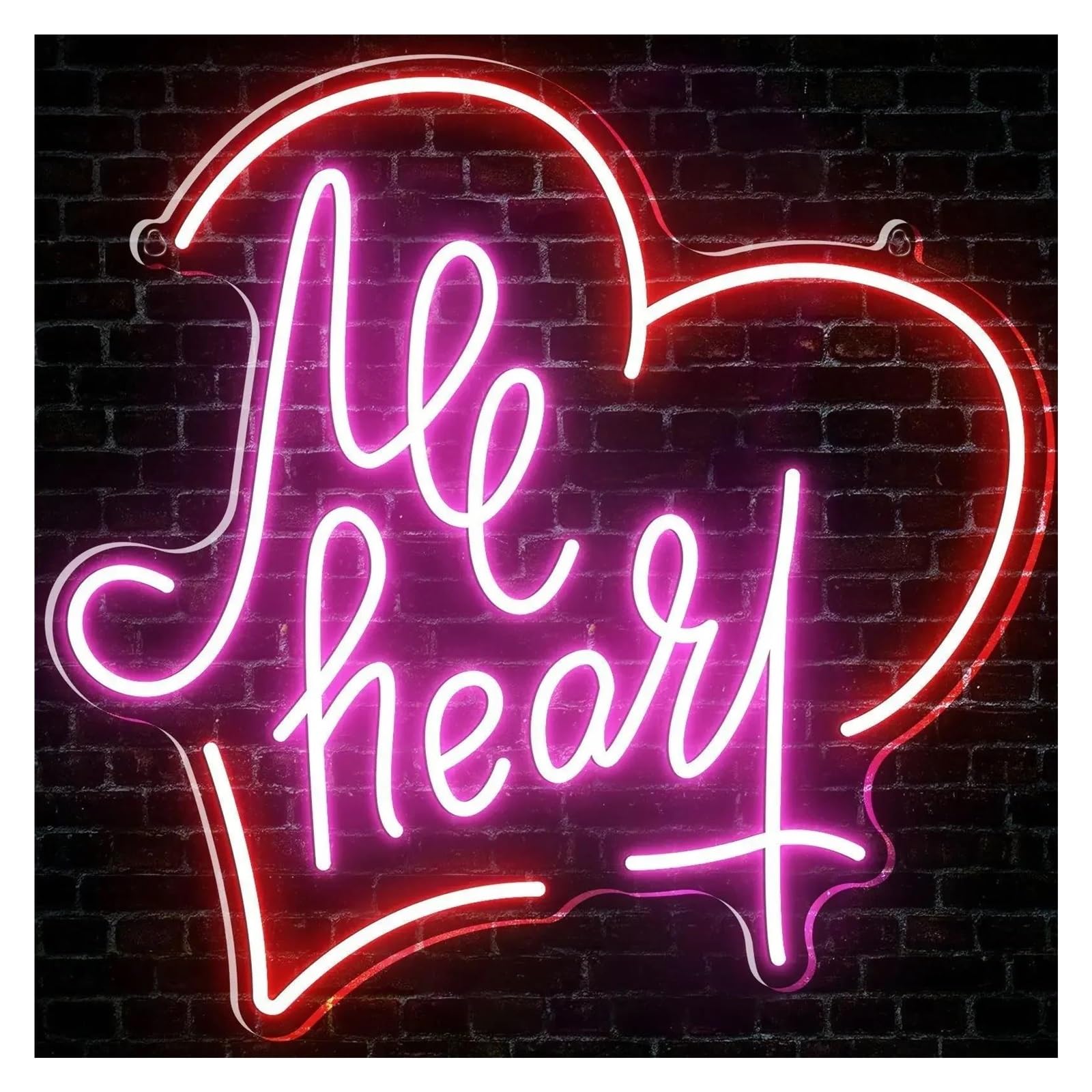 LEMST Signs Lamp Me Heart Neon Sign Lights for Bedroom Wedding Party Wall Decoration USB Powered for Valentine's Day 35.5cmx34cm