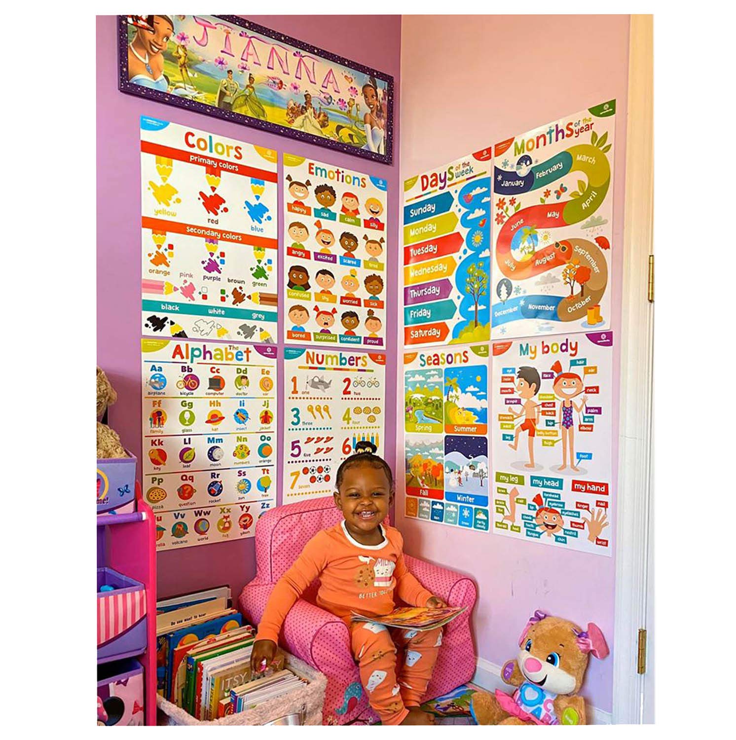 Sproutbrite Educational Posters for Toddlers Classroom Decorations