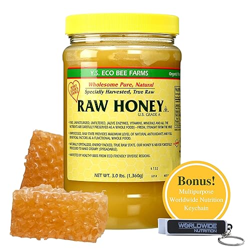 Y.S. Eco Bee Farms, Y.S. Organic Bee Farms, Y.S. Organic Bee Farms, miel cruda natural saludable, sin pasteurizar, sin filtrar, estado crudo fresco,