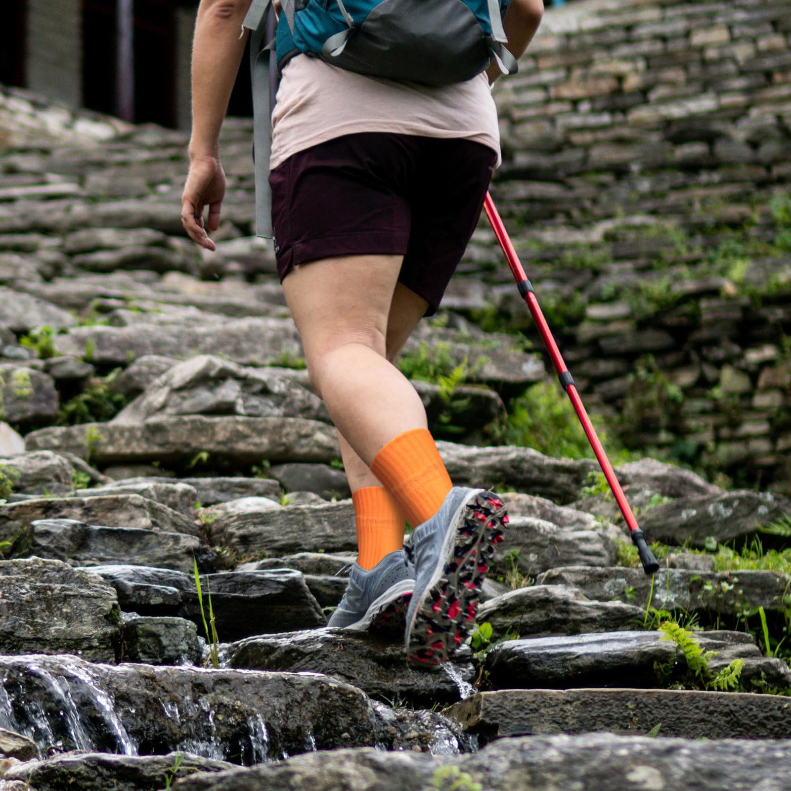 LEOSTEP Chaussettes imperméables pour homme et femme, chaussettes d'extérieur respirantes pour randonnée, patinage, ski, camping