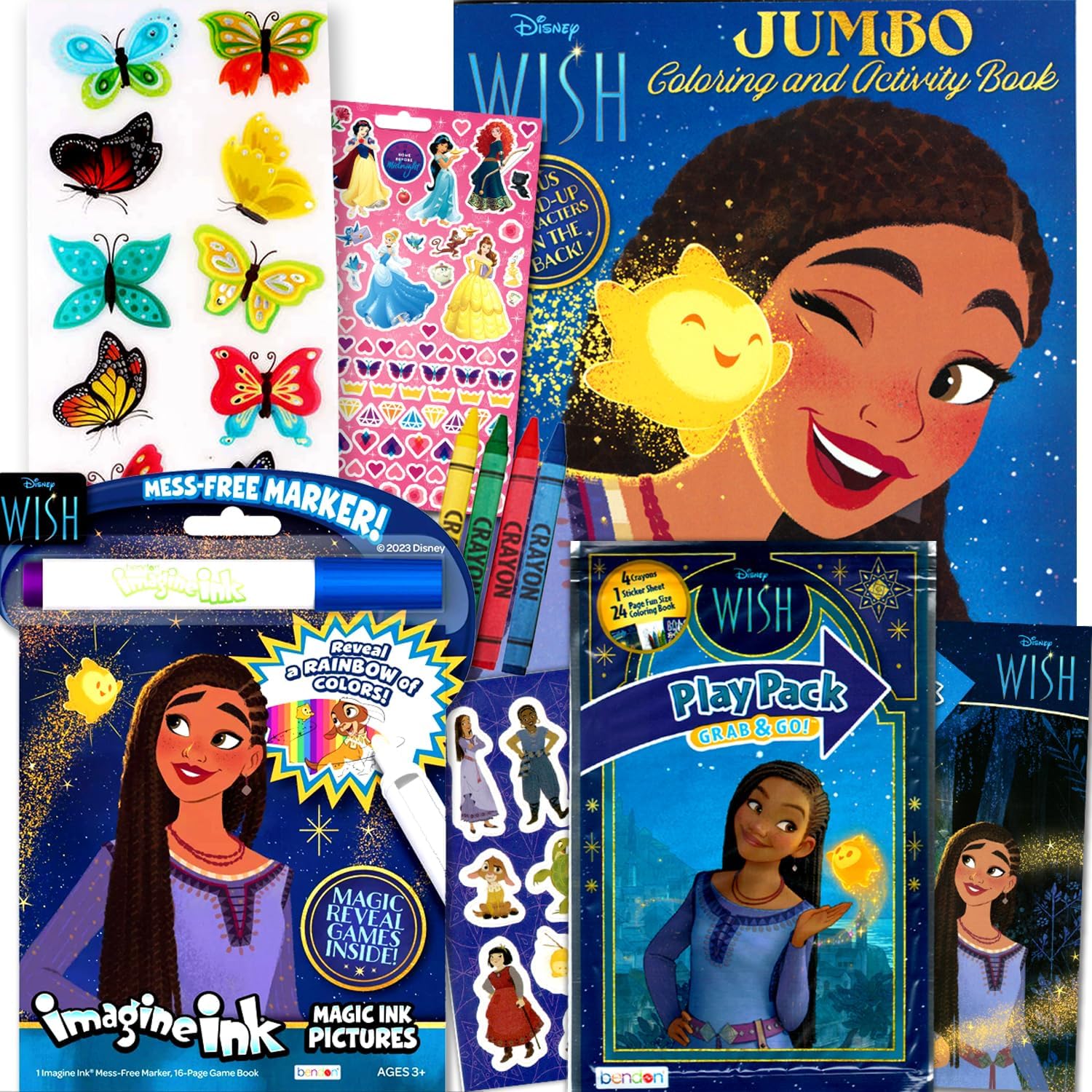 Disney Wish Coloring Book and Sticker Activity Set for Kids