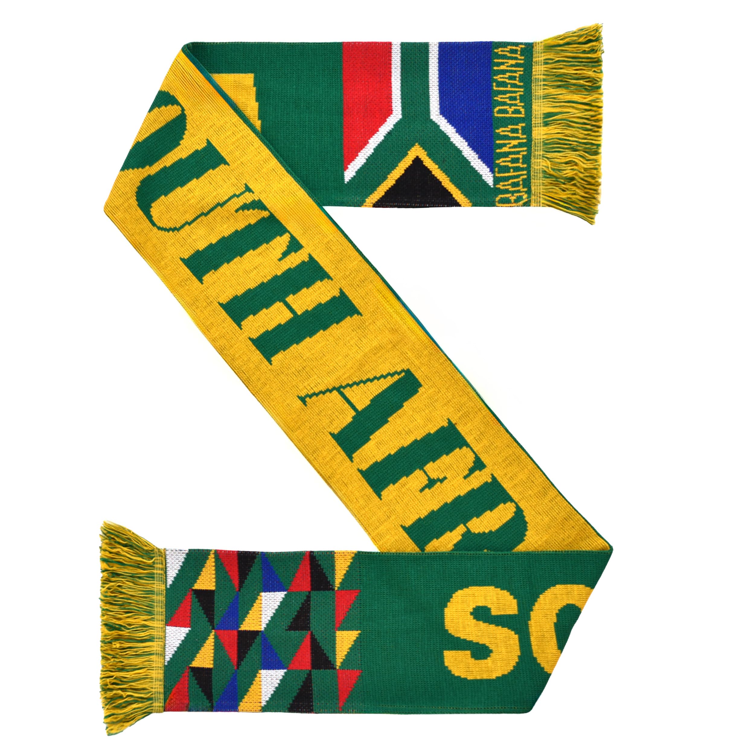 Euroscarves Unisex South Africa Bafana Bafana Soccer Knit Scarf, Fits All