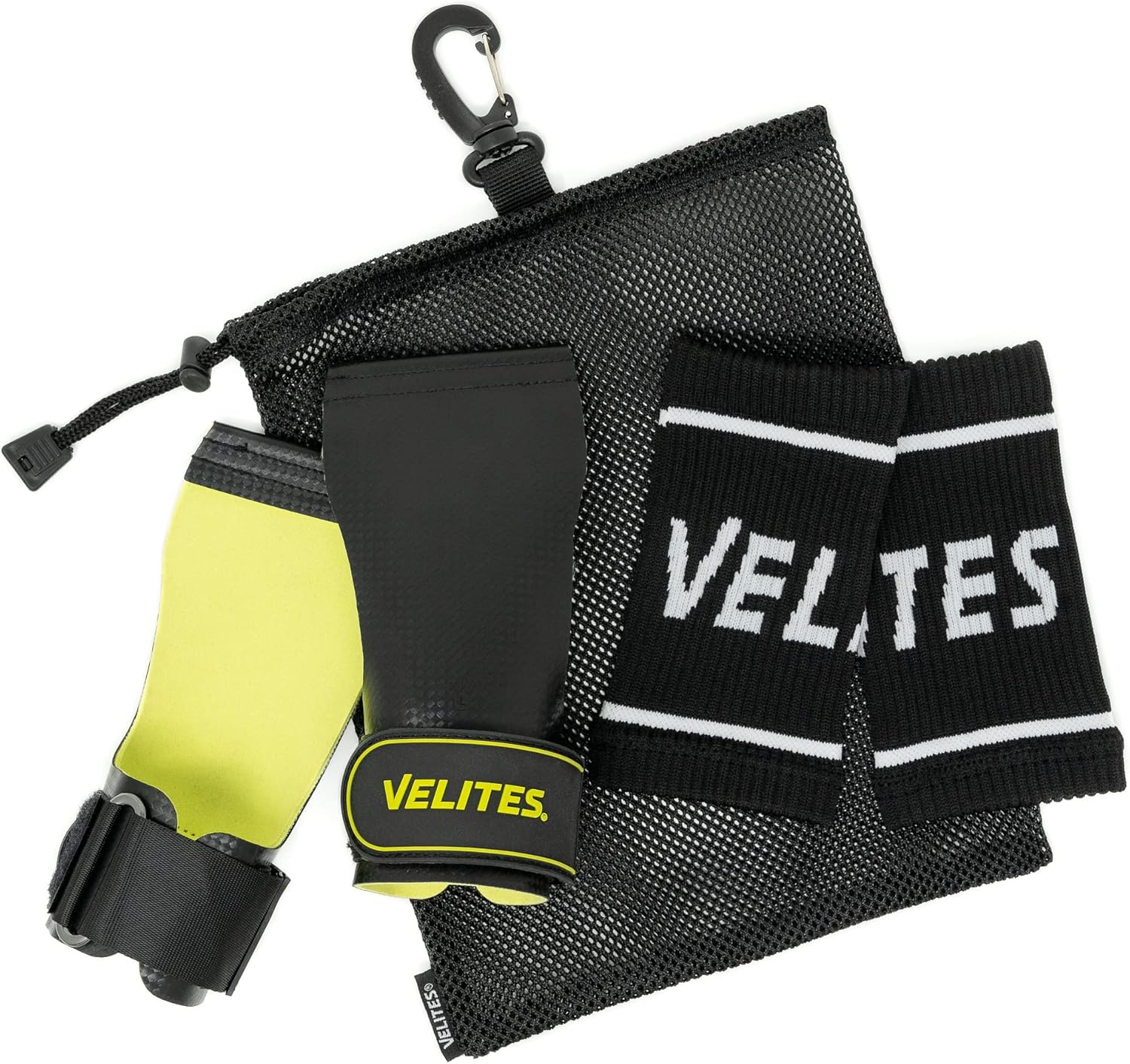 Velites - Official Crossfit® Games Quad Ultra Grips - No Chalk and Smooth Bars - Wristbands and Carry Bag Included - Pull-ups, Muscle-ups and Toes to bar