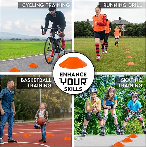 Miniatura 5 de Disc Soccer Cones for Training Kids - 200,100,50 Small Plastic Cones for Sports Training - Flexible Conos for Soccer Practice Equipment, Basketball