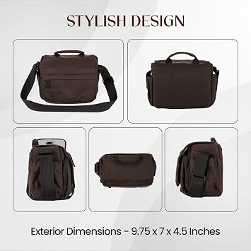 Tamrac Apache 2.2 Camera Bag for Photographers, Camera Case for Photography Accessories, Shoulder Bag for Compact DSLR and Mirrorless Cameras, Crossbody Camera Bag Black