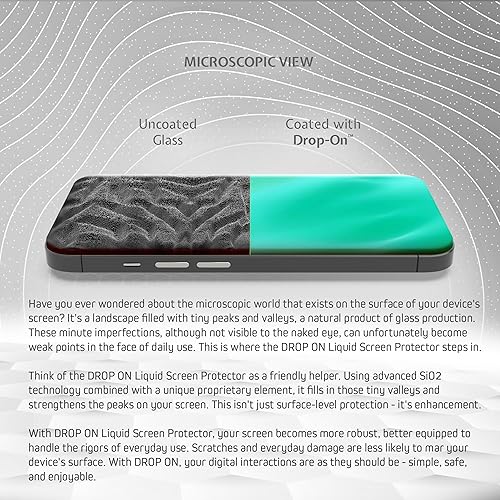 Miniatura 3 de DROP ON - Protector de pantalla de vidrio líquido para hasta 10 dispositivos, resistente a arañazos y grietas, nanoprotección para todos los