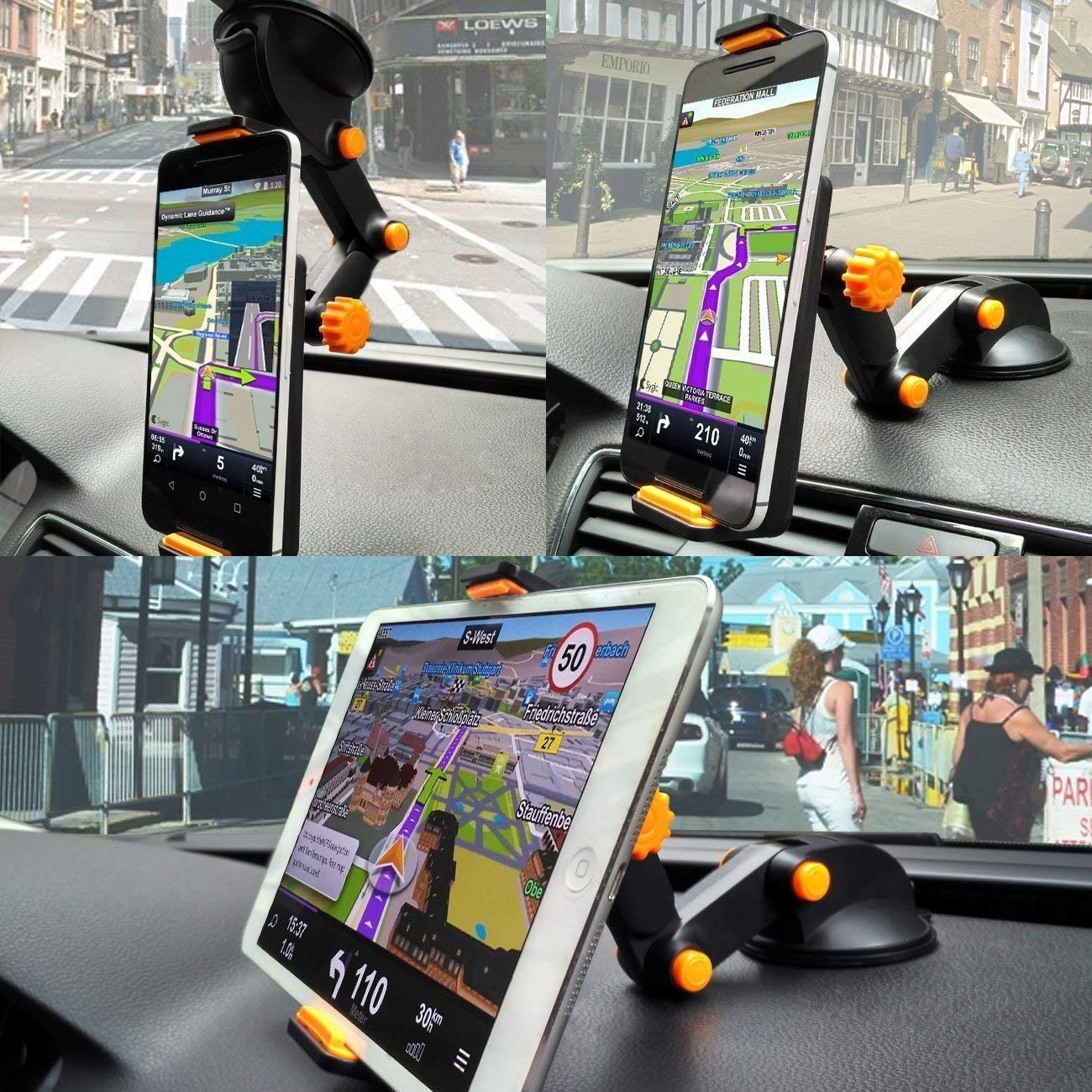 BKN® Car Crane Mobile Tablet Holder Mounts Stand for All Car Windshield Dashboard Mobile Tablet Use Size 4-11" inch - Black & White Colors (B0987B6JRN) Amazon Price History, Amazon Price Tracker