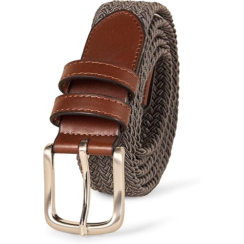 Amazon Essentials Men's Stretch Woven Braid Belt