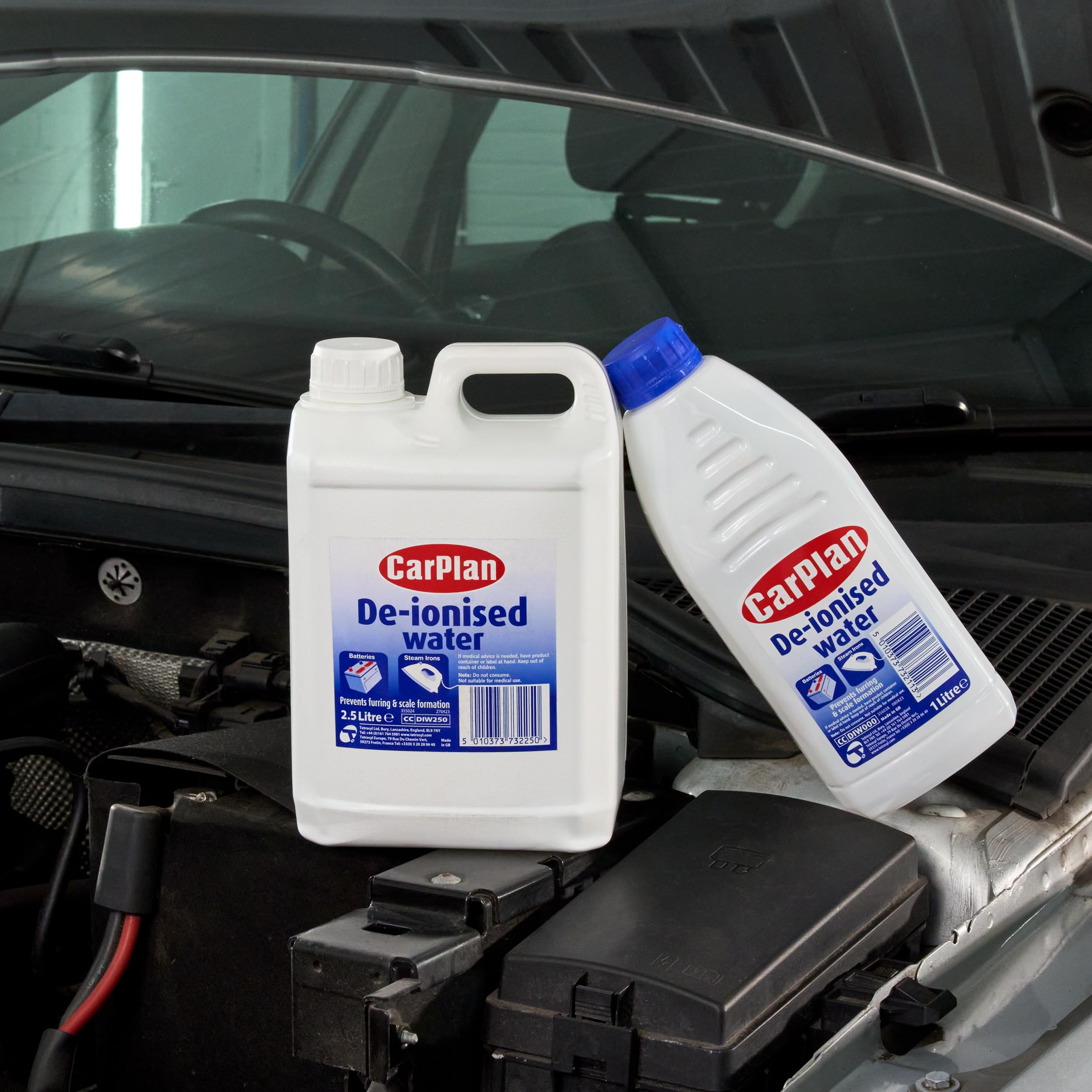 CarPlan Acqua Deionizzata, Adatta a Batterie e Ferri da Stiro a Vapore, Classe di Efficienza Energetica A+++, 2.5 Litri