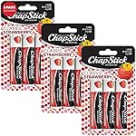 ChapStick Classic Strawberry Lip Balm, 9-Count - Tinted Lip Moisturizer, Juicy & Sweet, 0.15 Oz Ea