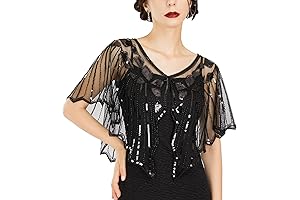 Women's 1920s Beaded Shawls for Evening Dresses