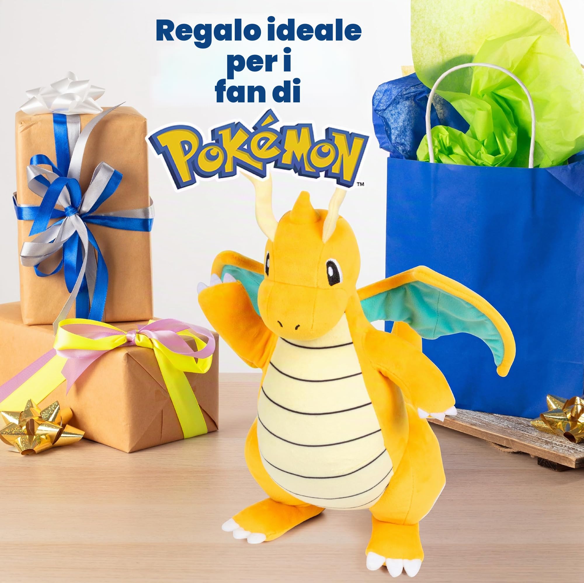 Pokémon PKW1437-30 cm Peluche Dragoran, peluche ufficiale
