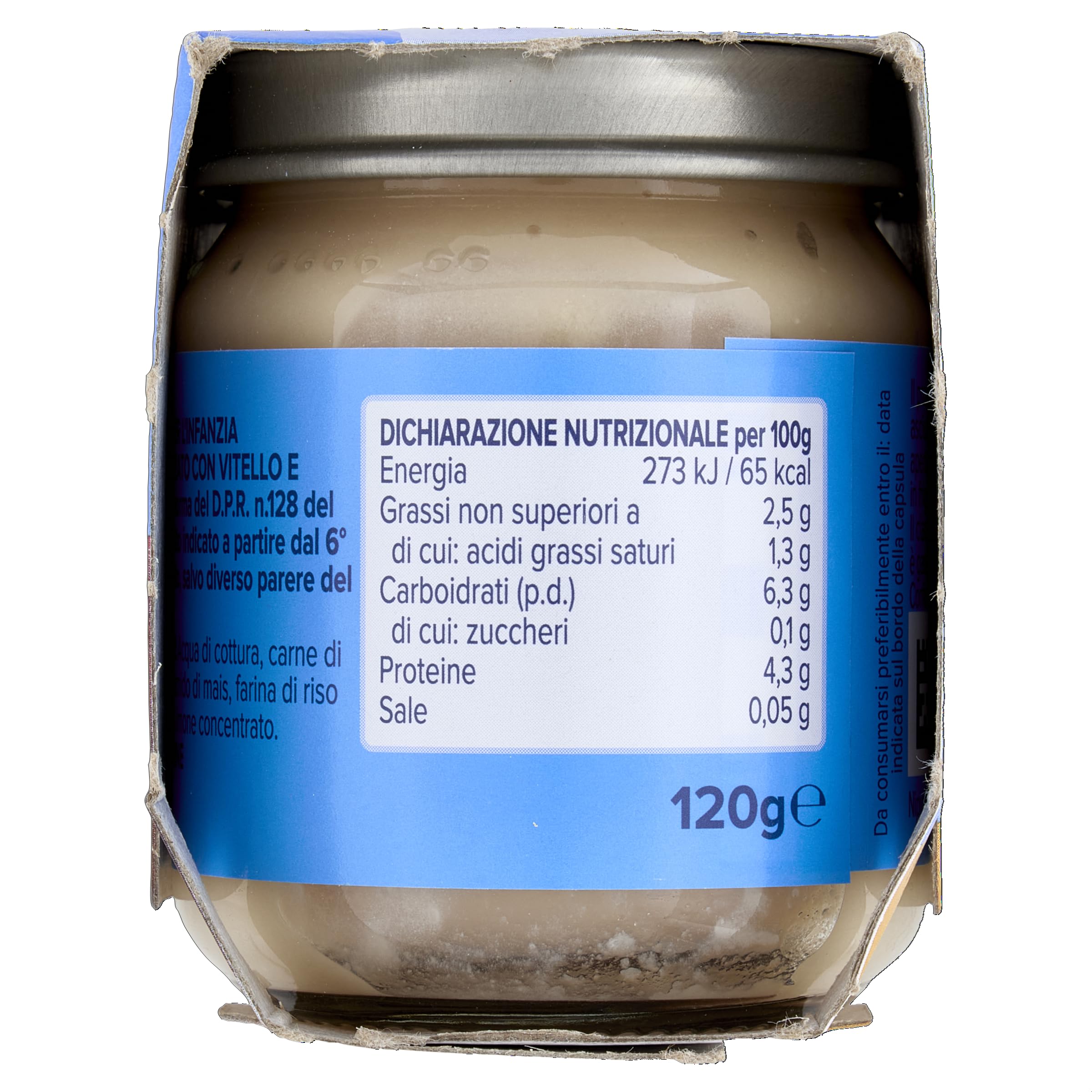 Nipiol Omogeneizzato Vitello - 2x120 g, 12 Confezioni