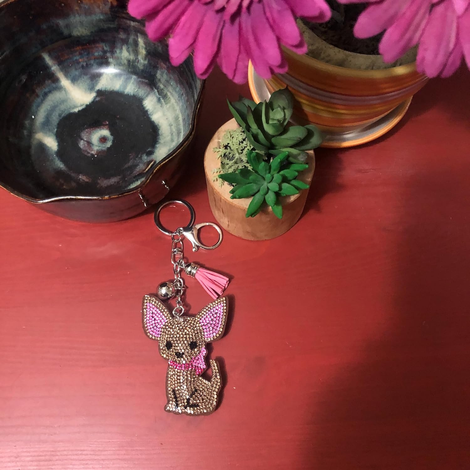 Popfizzy Rhinestone Keychains for Women and Girls, Bling Purse Charms, Birthday Gifts for Her, Backpack Accessory, Bag Charms - Image 7