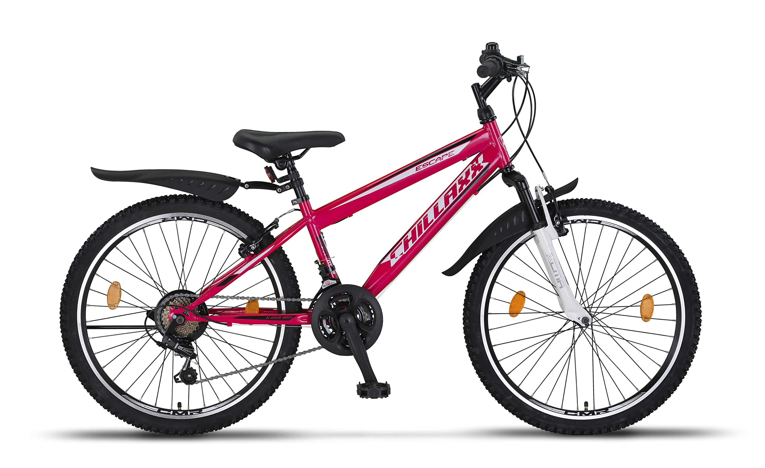 Chillaxx Bike Escape Premium VTT de 24 et 26 pouces pour filles, garçons, hommes et femmes, 21 vitesses