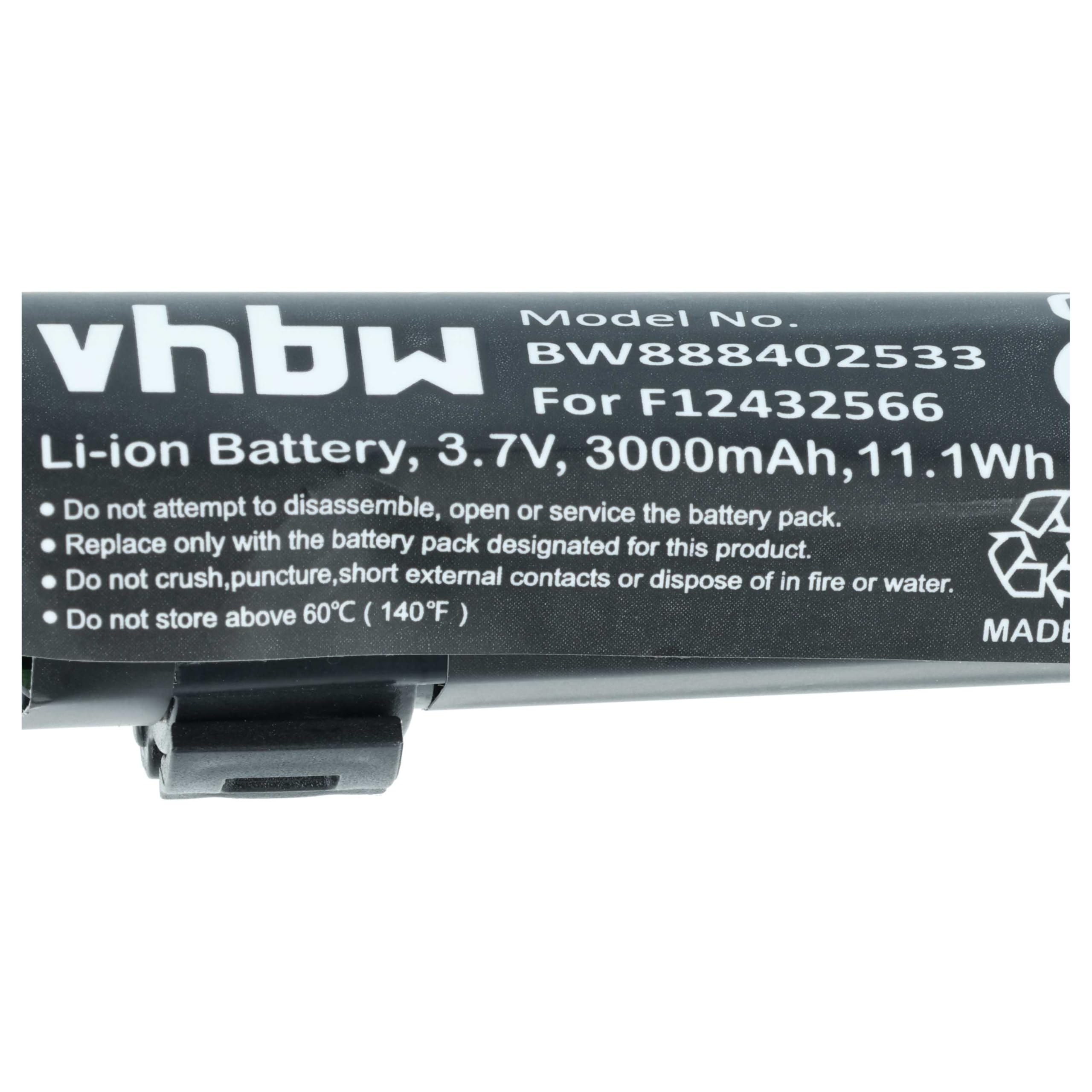 vhbw 5X Akku kompatibel mit Ingenico Move 5000F | 5000s, 5000 Barcodescanner POS (3000 mAh, 3,7 V, Li-Ion)