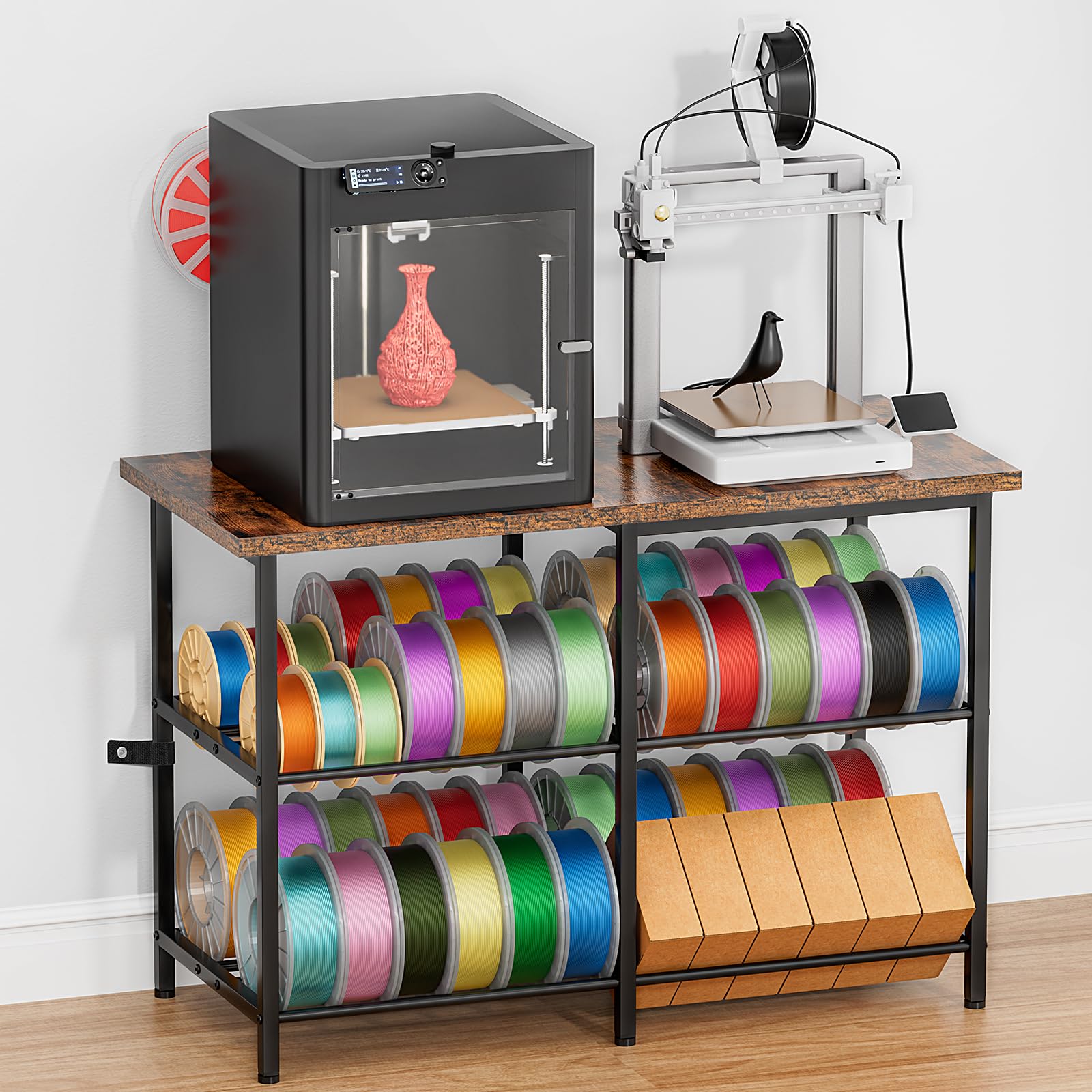 EnigmaSoul 3D Printer Stand with Filament Storage