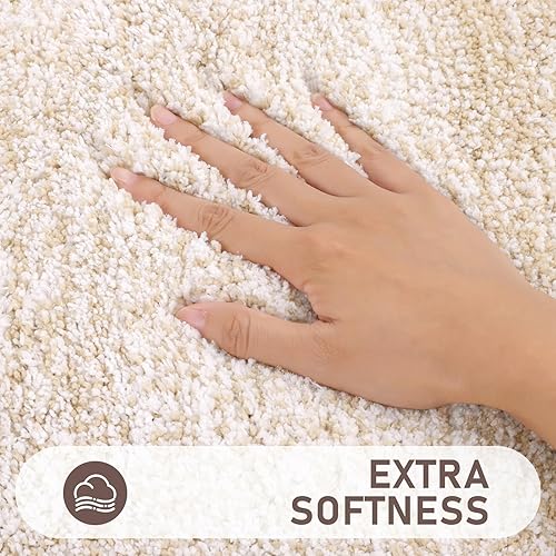 Miniatura 3 de Bsmathom Juego de 4 alfombras de baño con funda para inodoro, tapetes de baño de microfibra absorbente para baño, tapete de baño antideslizante