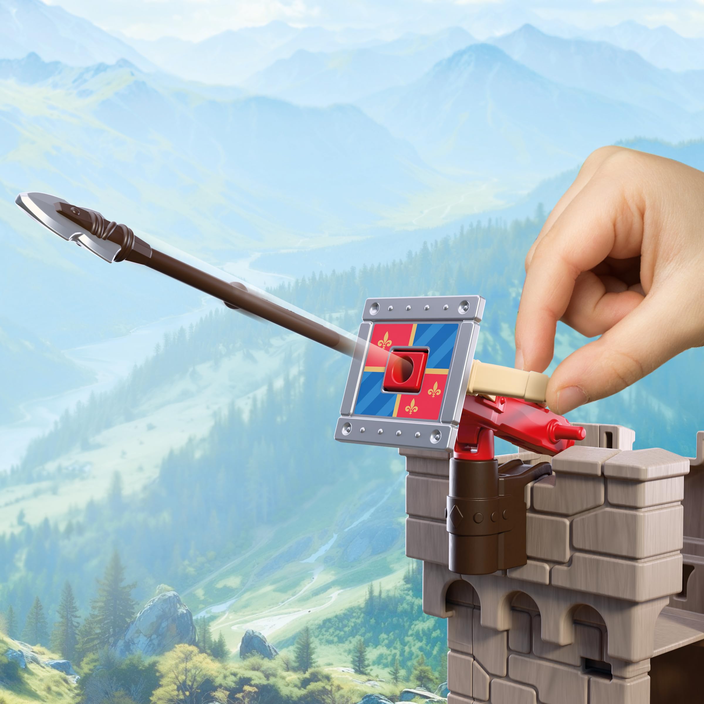 PLAYMOBIL | Cavalieri | Grande castello dei Cavalieri del Leone | Castello XXL con ponte levatoio, cannoni e botola | Giocattolo per bambini dai 4 anni in su | 72112